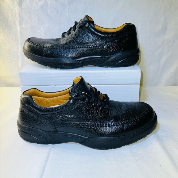 Dr.Comfort Men's Black Leather Shoes - Picture 1 of 8